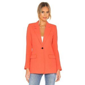 Smythe Tailored Blazer Size 4 Womens Neon Tangerine Jacket $795